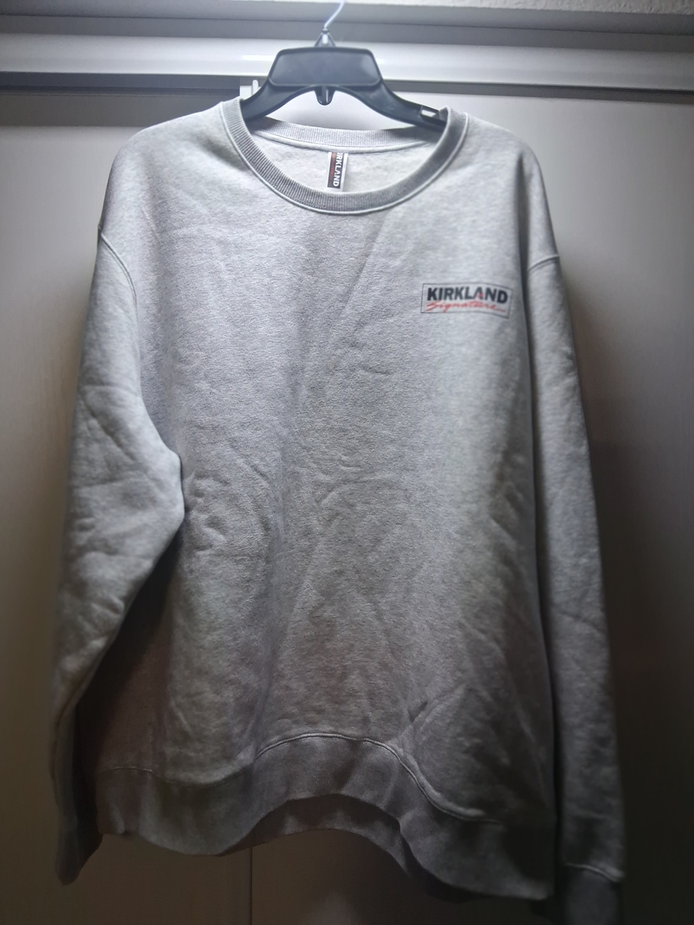 Kirkland Signature Light Gray Crewneck Sweatshirt with Small Logo Size Xxl